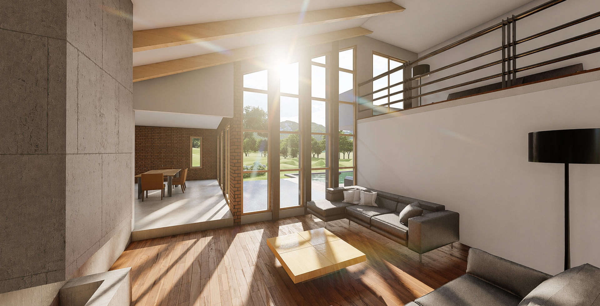 Diseño de interiores y arquitectura contemporánea en el salón de una vivienda moderna por EFÉCE.